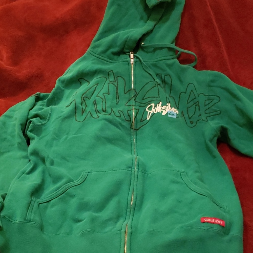 Quicksilver green zip up